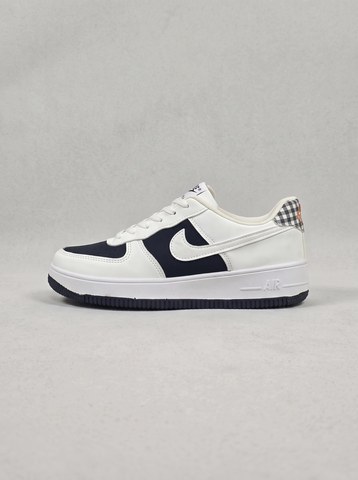 White / Black / Plaid Accent